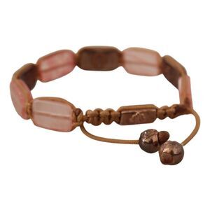 Nialaya Multicolor Crystals Logo Embellished Adjustable Women's Bracelet